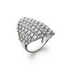 Bague Dôme Scintillant Argent Rhodié | Kara Bijoux