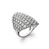 Bague Dôme Scintillant Argent Rhodié | Kara Bijoux