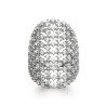 Bague Dôme Scintillant Argent Rhodié | Kara Bijoux