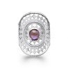Bague Argent Rhodié Ornée de Pierre Violette | Kara Bijoux