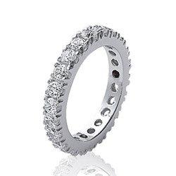 Bague Alliance Éternité Argent Rhodié | Kara Bijoux