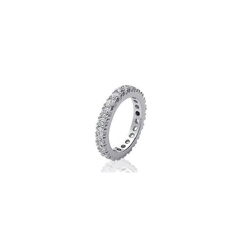 Bague Alliance Éternité Argent Rhodié | Kara Bijoux