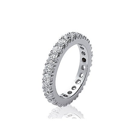 Bague Alliance Éternité Argent Rhodié | Kara Bijoux