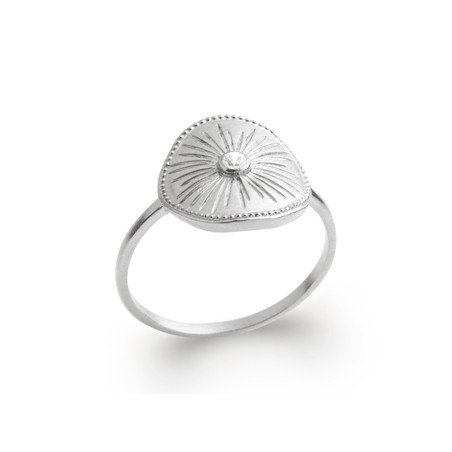 Bague Solstice Argent 925 Rhodié avec Détail Scintillant