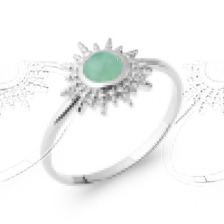 Bague Rayon de Soleil Aventurine - Argent 925 Rhodié