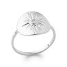 Bague Rayon de Soleil Scintillant Argent Rhodié | Kara Bijoux