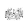 Bague Feuillage Argent Rhodié & Oxydes de Zirconium - Kara Bijoux