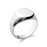 Bague Chevalière Ovale Argent Rhodié 925 | Kara Bijoux