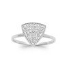 Bague Argent Rhodié Triangle Scintillant - Kara Bijoux