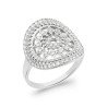 Bague Ovale Scintillante Argent Rhodié - Kara Bijoux
