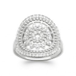 Bague Ovale Scintillante Argent Rhodié - Kara Bijoux