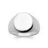 Bague Chevalière Ovale Argent Rhodié 925 | Kara Bijoux