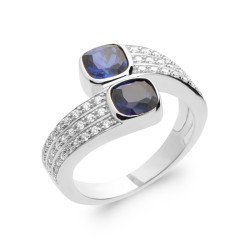 BAGUE ARGENT 925 RHODIE OZ PS