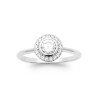 Bague Argent Rhodié Halo - Bijoux Scintillants Kara Bijoux