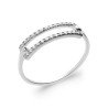 Bague Double Rang Oxydes de Zirconium Argent Rhodié