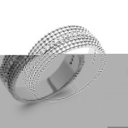 Bague Argent Rhodié Multirangs Perlé | Kara Bijoux
