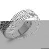 Bague Argent Rhodié Multirangs Perlé | Kara Bijoux