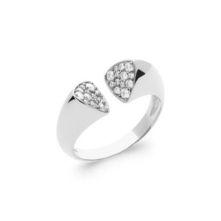 Bague Ouverte Argent Rhodié & Oxydes de Zirconium - Kara Bijoux