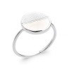 Bague Cercle Nacre et Argent Rhodié - Kara Bijoux