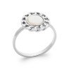 Bague Nacre Ovale & Argent Rhodié Tressé - Kara Bijoux