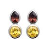 Boucles d'oreilles Argent Rhodié Duo Bicolore | Kara Bijoux