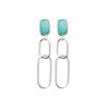Boucles d'oreilles Amazonite et argent rhodié - Kara Bijoux