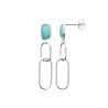 Boucles d'oreilles Amazonite et argent rhodié - Kara Bijoux