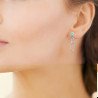 Boucles d'oreilles Amazonite et argent rhodié - Kara Bijoux