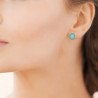 Boucles d'oreilles Amazonite Ovale | Argent Rhodié | Kara Bijoux