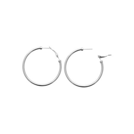 Créoles Simples en Acier | Bijoux Intemporels Kara Bijoux