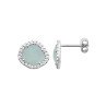 Boucles d'Oreilles Agate Bleue & Argent 925 Rhodié - Kara Bijoux