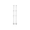 Boucles d'Oreilles Pendantes Éclat Floral Argent Rhodié | Kara Bijoux