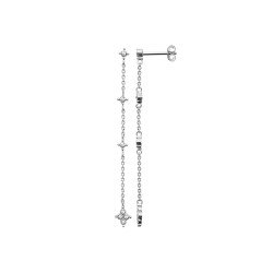 Boucles d'Oreilles Pendantes Éclat Floral Argent Rhodié | Kara Bijoux