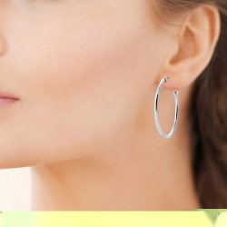 Créoles Simples en Acier | Bijoux Intemporels Kara Bijoux