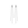 Boucles d'Oreilles Pendantes Argent Rhodié Zirconia Kara Bijoux