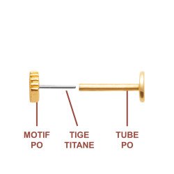 PIERCING PL-OR 750  TIGE TITANE 3MIC