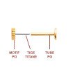 PIERCING PL-OR 750  TIGE TITANE 3MIC