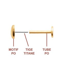PIERCING PL-OR 750  TIGE TITANE 3MIC