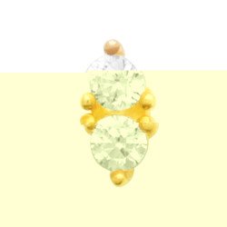 PIERCING PL-OR 750  TIGE TITANE 3MIC OZ