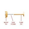 PIERCING PL-OR 750  TIGE TITANE 3MIC OZ
