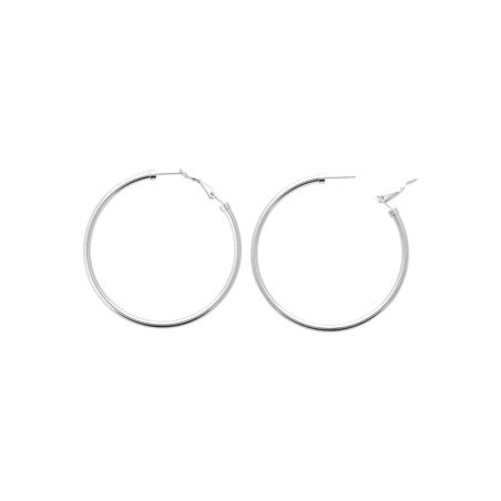 Créoles Rondes en Acier - Bijoux Intemporels Kara Bijoux