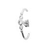 Puce d'oreille Argent Rhodié Zircons Scintillants | Kara Bijoux