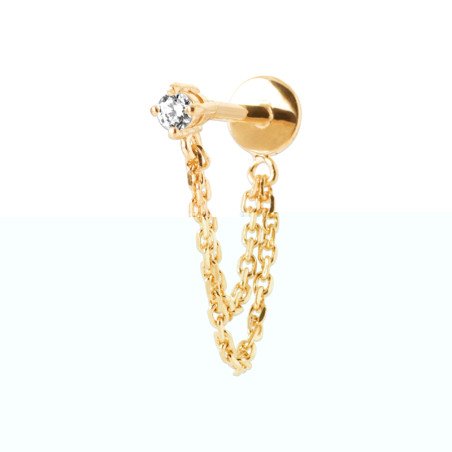 PIERCING  PL-OR TIGE TITANE 750 3MIC OZ
