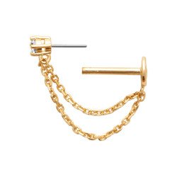 PIERCING  PL-OR TIGE TITANE 750 3MIC OZ