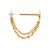 PIERCING  PL-OR TIGE TITANE 750 3MIC OZ