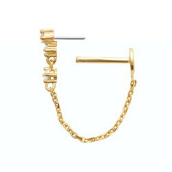 PIERCING PL-OR TIGE TITANE 750 3MIC OZ
