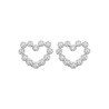 Boucles d'Oreilles Cœurs Scintillants - Argent Rhodié | Kara Bijoux