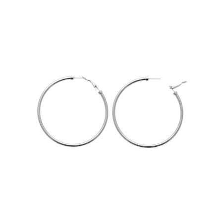 Créoles Simples en Acier Poli | Bijoux Intemporels Kara Bijoux