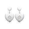 Boucles d'oreilles Cœurs Scintillants Argent Rhodié & Zirconia