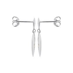 Boucles d'oreilles Cœurs Scintillants Argent Rhodié & Zirconia